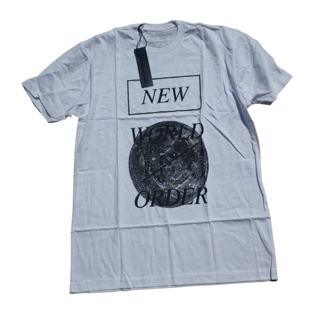 REVOLVE Graphic Tee Women's Large White New World Order T-shirt